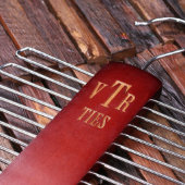 Engraved Classic Monogram Cherry Wooden Tie Hanger (Top)