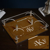 Engraved Classic Monogram Glasses, Tray & Decanter (Tray)