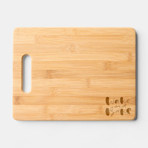 Engraved Cutting Board Wake And Bake Funny