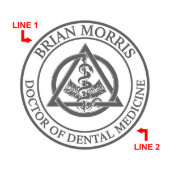 Engraved Dental Crest Carson Whiskey Decanter (Example)