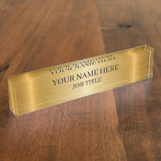 Engraved Desk Name Plate – Personalized