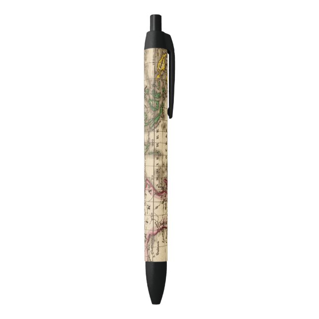 Engraved Eastern Hemisphere Map Pen (Bottom (Vertical))