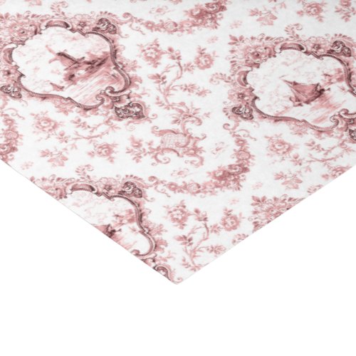 Engraved Floral Toile wWindmill  Boats_Pink Tissue Paper