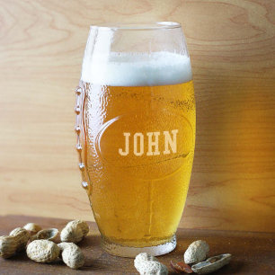 Engraved Football Glass Tumbler