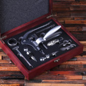 Engraved Gift Box & 7 Piece Wine Accessories Set (Inside)