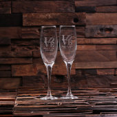 Engraved Gift Box and His & Hers Champagne Glasses (Glasses)