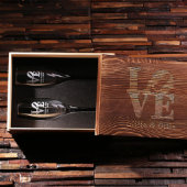 Engraved Gift Box and His & Hers Champagne Glasses (Inside)