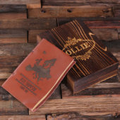 Engraved Gift Box and Leather Travel Notebook (Top)
