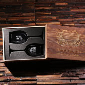 Engraved Gift Box Set: His & Hers Wine Glasses (Inside)