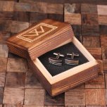 Engraved Gift Box Set with Rectangular Cufflinks<br><div class="desc">Unique cuff links,  monogrammed and personalized to your request.</div>