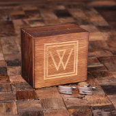 Engraved Gift Box Set with Rectangular Cufflinks (Front)