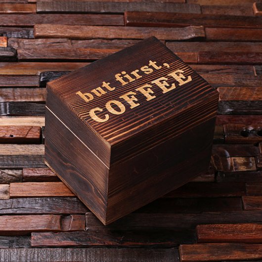 Engraved Gift Set w/ Bamboo Lid & Coffee Mug (Tea Box)