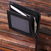 Engraved Gift Set with Black Leather Men's Wallet (Inside)