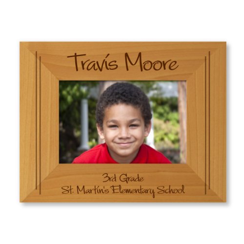 Engraved Graduation 9x7 Wooden Picture Frame