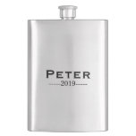 Engraved Groomsmen Silver Flask at Zazzle