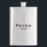 Engraved Groomsmen Silver Flask<br><div class="desc">Engraved Groomsmen Silver Flask</div>