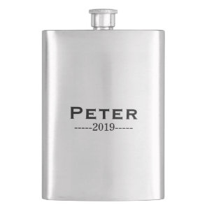 Engraved Groomsmen Silver Flask