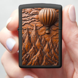 Engraved Highland Moon Mountain Zippo Lighter