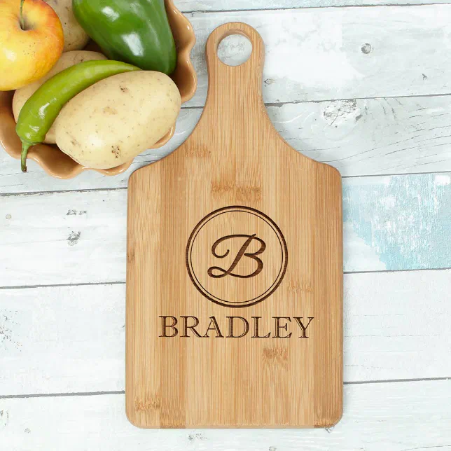 Wood Engraved Custom Cutting Board - PopPop's Kitchen - Grandfather gift- Personalized  Cutting Board