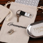 Engraved Keychain with Cufflinks & Accessory Tray (Front)