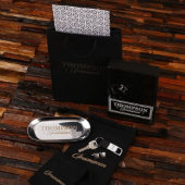 Engraved Keychain with Cufflinks & Accessory Tray (Front)