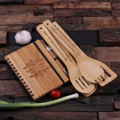 Engraved Kitchen Utensils Set with Pen & Journal (Top)