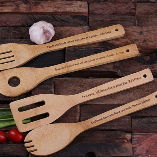 Engraved Kitchen Utensils Set with Pen & Journal (Top)
