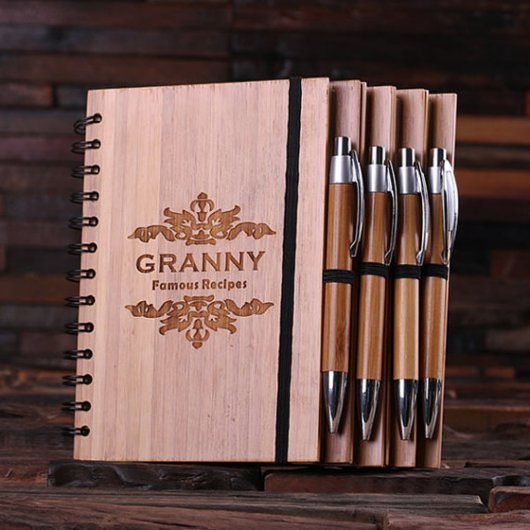 Engraved Kitchen Utensils Set with Pen & Journal (Front)