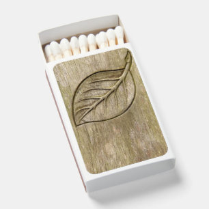 Engraved leaf matchboxes