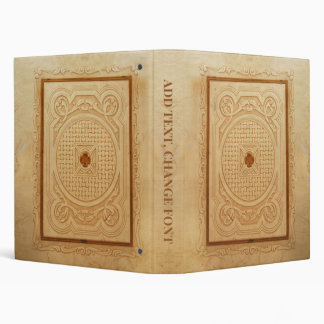 Engraved Leather-like Book Cover 3 Ring Binder