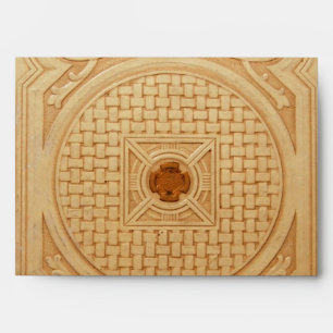 Engraved Leather-like Book Cover Image Envelope