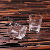 Engraved Liquor Decanter w/ Whiskey Glasses (Front Left)