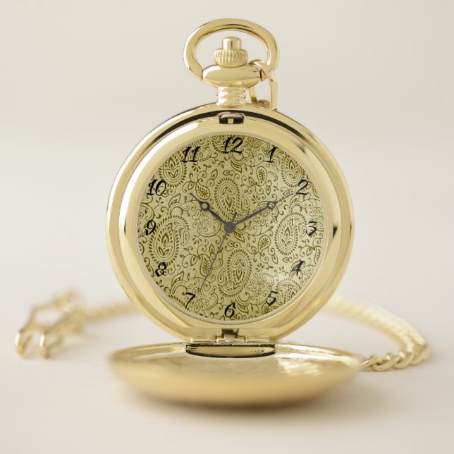 ENGRAVED LOOK POCKET WATCH (Inside)