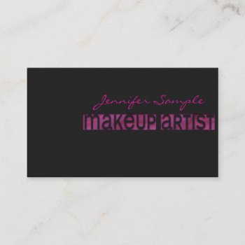 Engraved Makeup Artist Business Card by whatsurbiznass at Zazzle