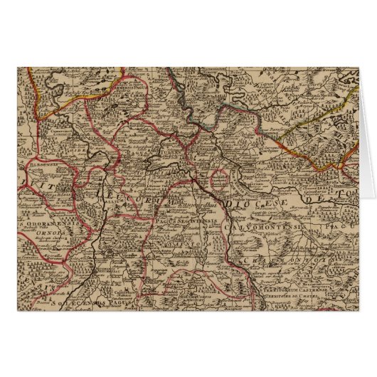 Engraved map of France (Front Horizontal)