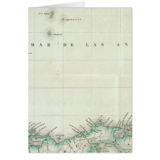 Engraved Map of Panama Cards (Front)
