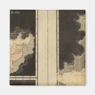 engraved maps of the world magnet