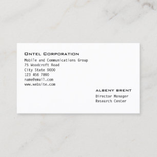 Engraved Modern Business Card