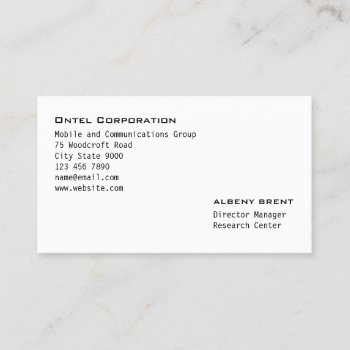 Engraved Modern Business Card by Business_Card_Art at Zazzle
