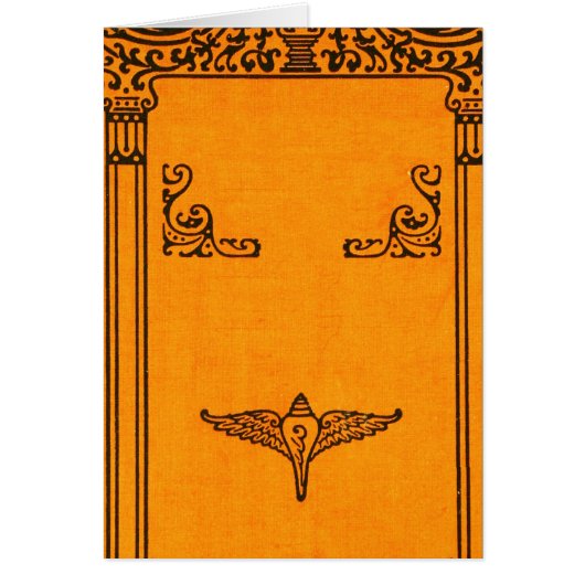 Engraved Old Book Cover Background Cards (Front)