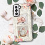 Engraved Pink Watercolor Girly Floral Two-Photo Samsung Galaxy S21 Case