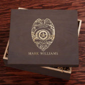 Engraved Police Badge Bottle Opener & Beer Glasses (Box)