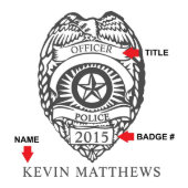 Engraved Police Badge Bottle Opener & Beer Glasses (Design)