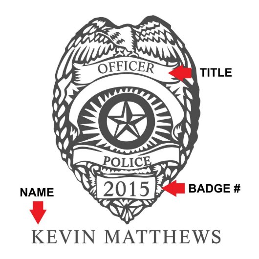 Engraved Police Badge Bottle Opener & Beer Glasses (Design)
