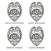 Engraved Police Badge Eastham Whiskey Glass (Examples)