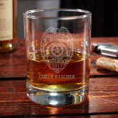 Engraved Police Badge Eastham Whiskey Glass (Front)