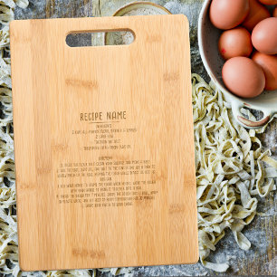 Engraved Recipe Family Recipes Handwritten Recipe Cutting Board