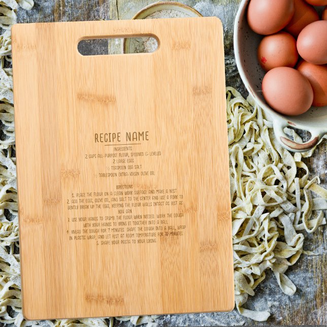 Engraved Recipe Family Recipes Handwritten Recipe Engraved Cutting Board (Engraved Recipe Family Recipes Handwritten Recipe Etched Cutting Board)