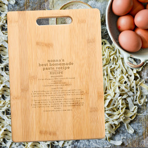 Engraved Recipe Family Recipes Keepsake Gift Cutting Board