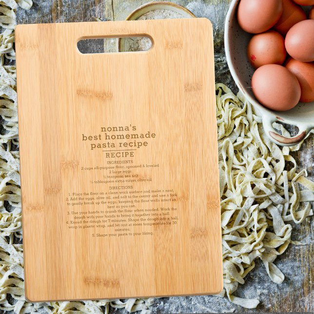 Engraved Recipe Family Recipes Keepsake Gift Cutting Board (Engraved Recipe Family Recipes Keepsake Gift Etched Cutting Board)